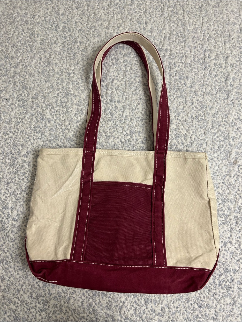 Vintage L.L Bean Boat & Tote Plum Red